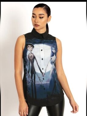 Blackmilk Womens Corpse Bride Busniess Time Shirt Size Small